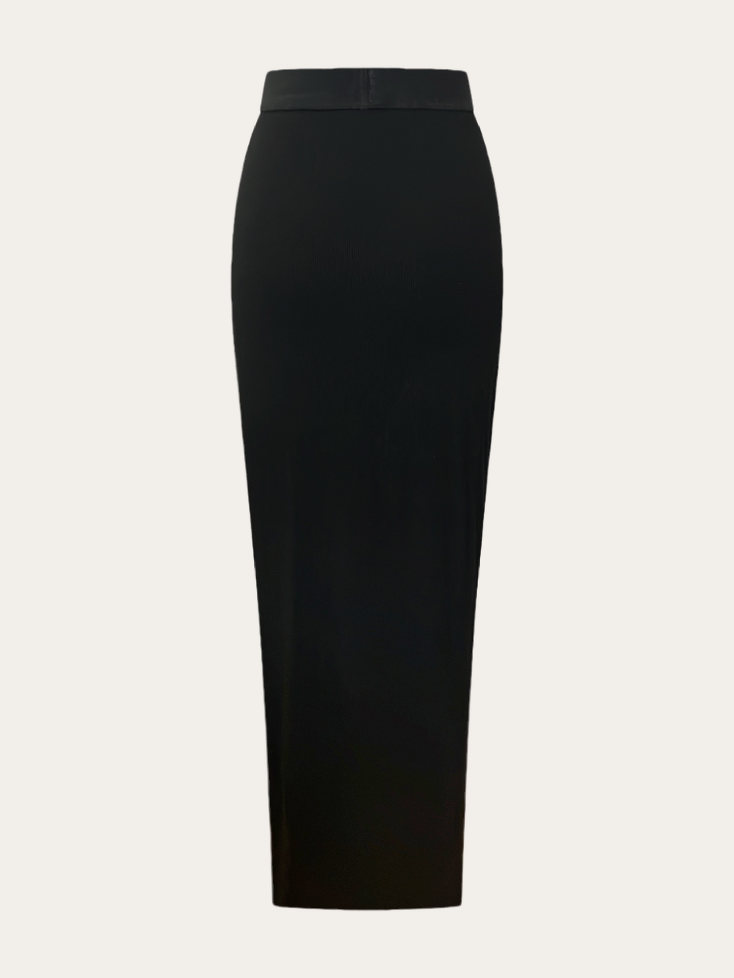 Rib Maxi Skirt - Black