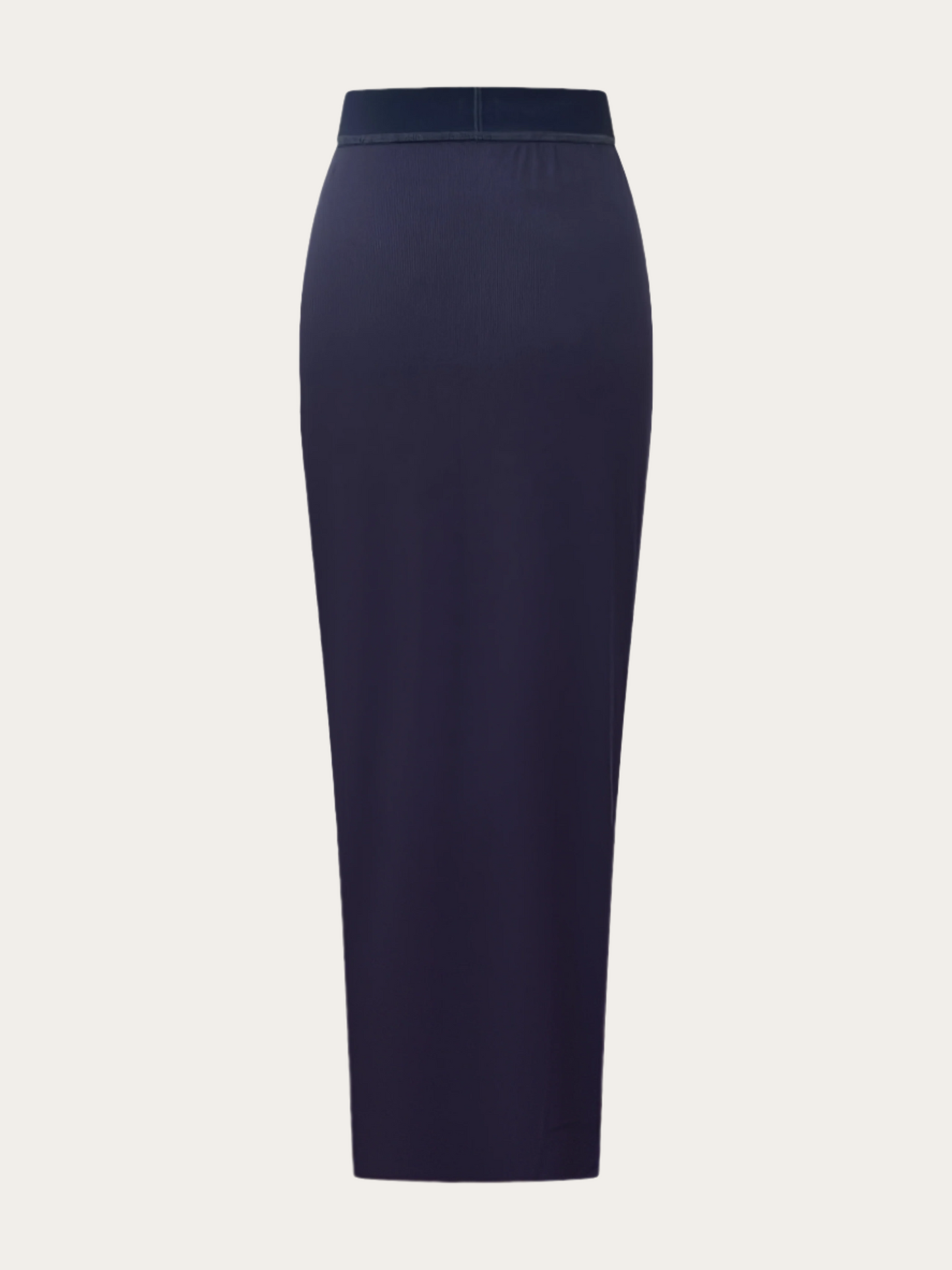 Rib Maxi Skirt - Navy Blue