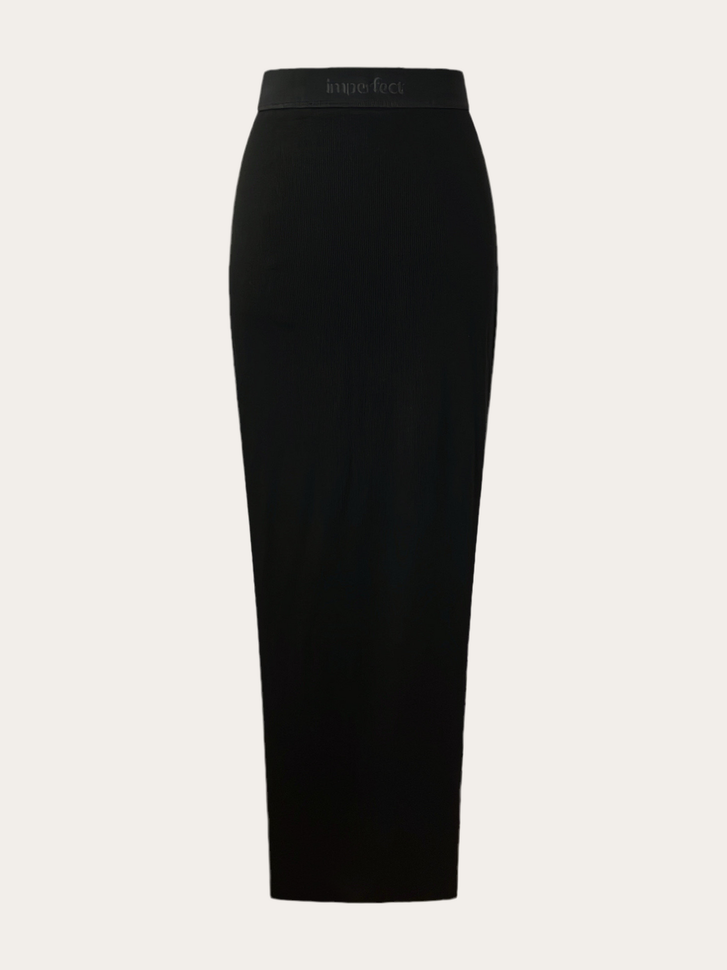 Rib Maxi Skirt - Black